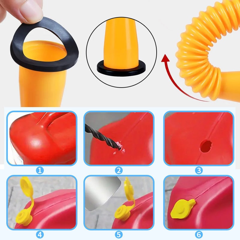 Kit de bec verseur flexible pour bidon avec joints