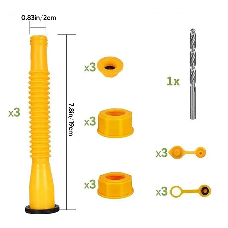 Kit de bec verseur flexible pour bidon avec joints