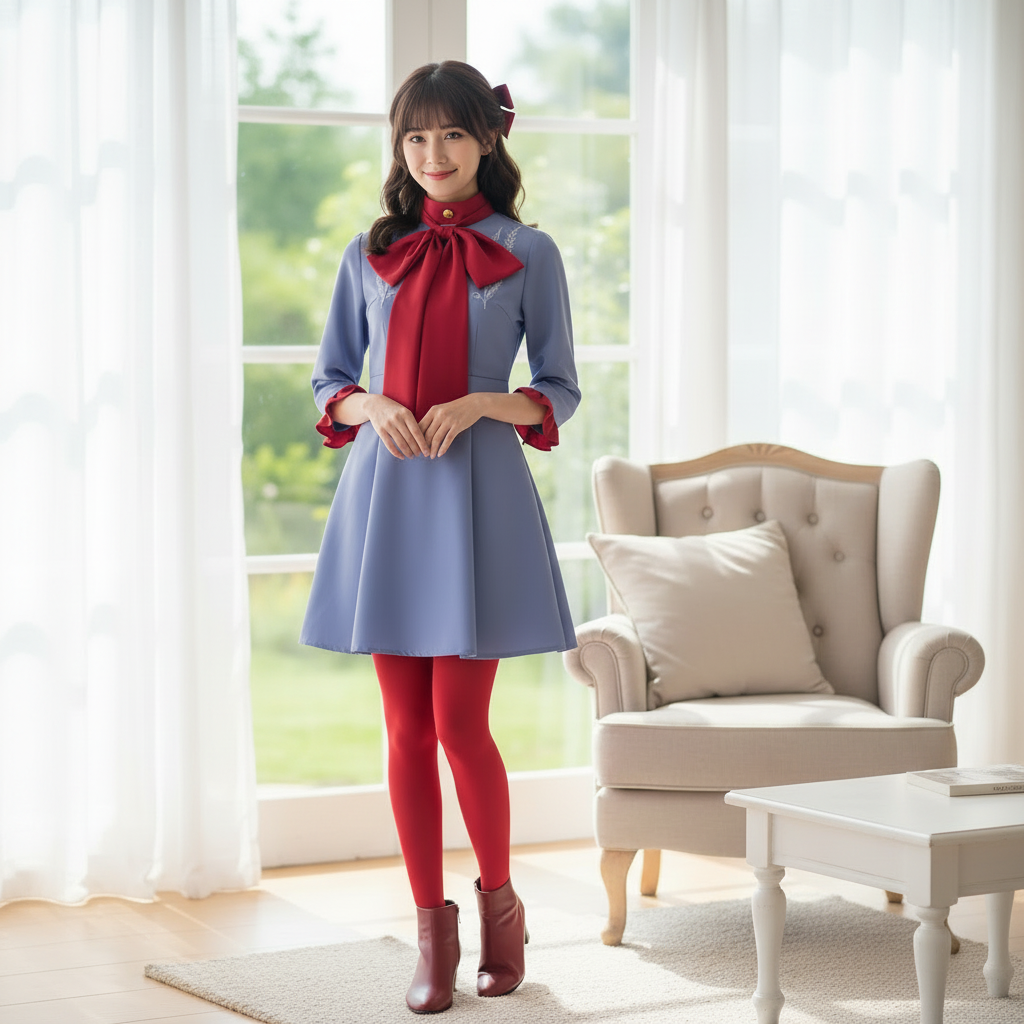 Déguisement bleu et rouge à robe ou ensemble coordonné