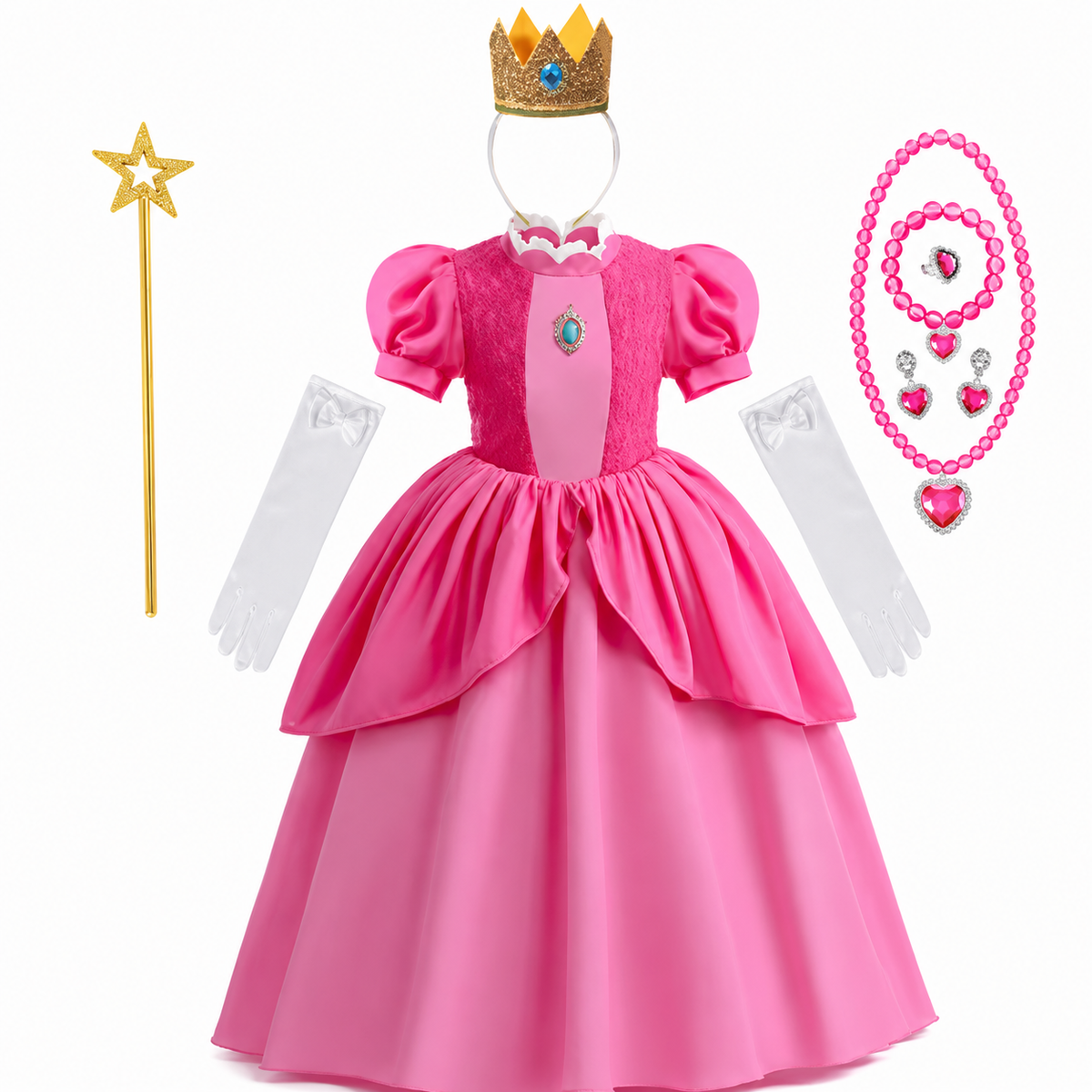 Robe de princesse de déguisement à manches bouffantes