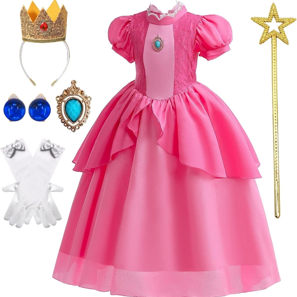 Robe de princesse de déguisement à manches bouffantes