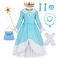 Robe de déguisement enfant bleu clair à manches longues