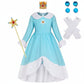 Robe de déguisement enfant bleu clair à manches longues