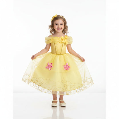 Robe de princesse enfant à jupe en tulle et accessoires