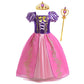 Robe de princesse enfant à jupe en tulle et accessoires