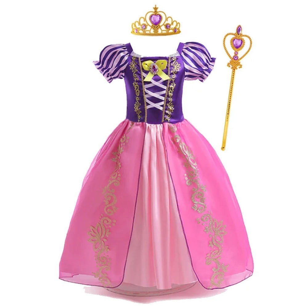 Robe de princesse enfant à jupe en tulle et accessoires
