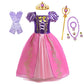 Robe de princesse enfant à jupe en tulle et accessoires