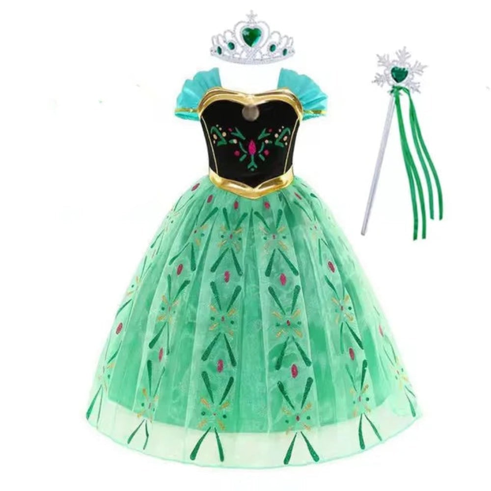 Robe de princesse enfant à jupe en tulle et accessoires