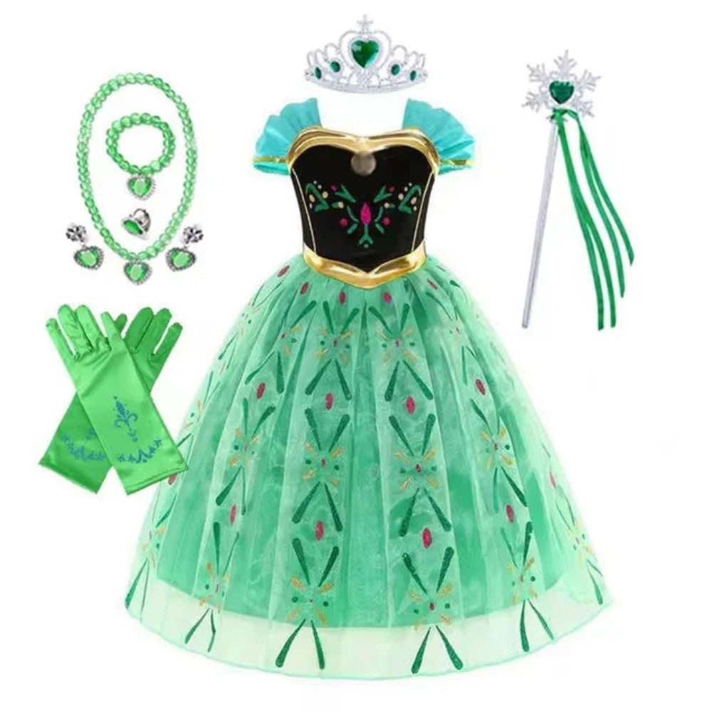 Robe de princesse enfant à jupe en tulle et accessoires