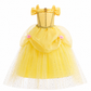 Robe de princesse jaune avec diadème et accessoires