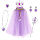 Cape de princesse enfant avec diadème et accessoires
