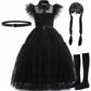 Robe gothique enfant en tulle à étages avec ceinture