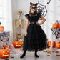 Robe gothique enfant en tulle à étages avec ceinture