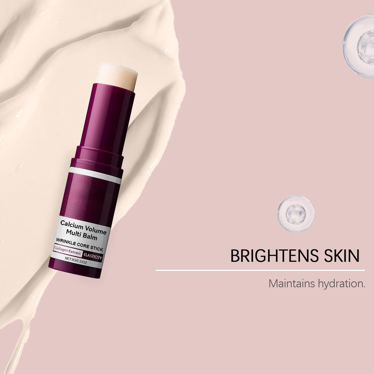 Baume hydratant solide pour visage et cou en stick, 9 g