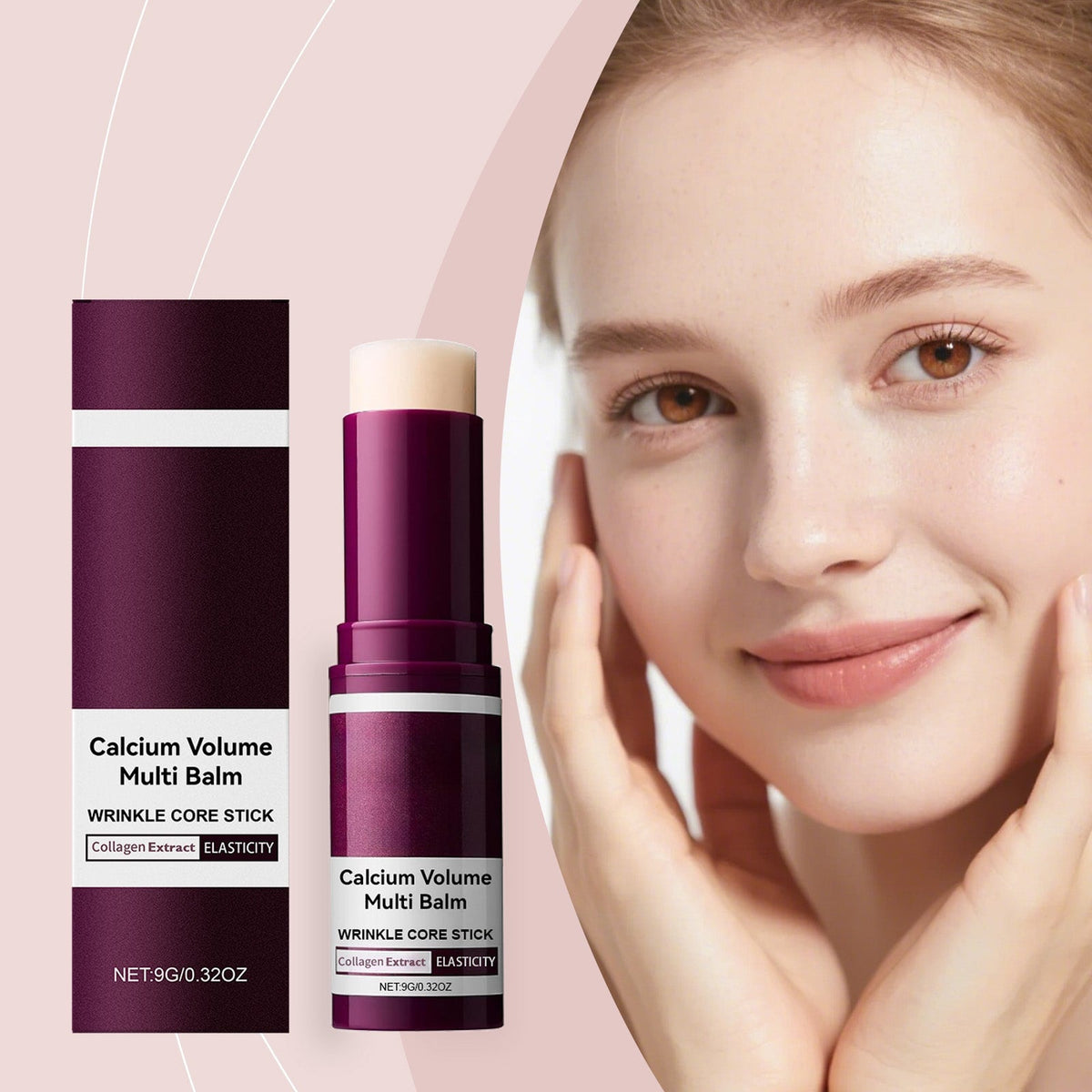 Baume hydratant solide pour visage et cou en stick, 9 g