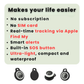 Balise Bluetooth pour objets avec étui porte-clés en silicone