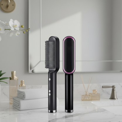 Brosse lissante électrique à dents chauffantes et température réglable
