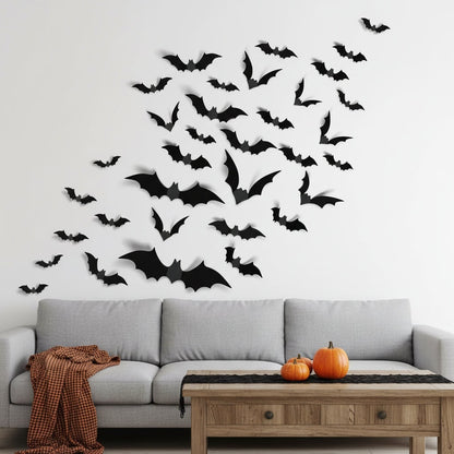 Chauves-souris adhésives 3D en PVC à ailes pliables