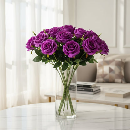 Rose artificielle à longue tige pour décoration