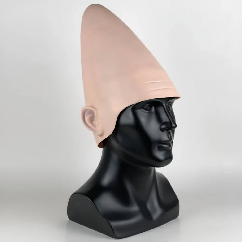 Coiffe de déguisement à tête conique en latex