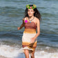 Accessoires de déguisement tropical avec couronne et collier