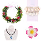Accessoires de déguisement tropical avec couronne et collier