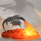 Veilleuse dragon rechargeable USB à effet flamme LED