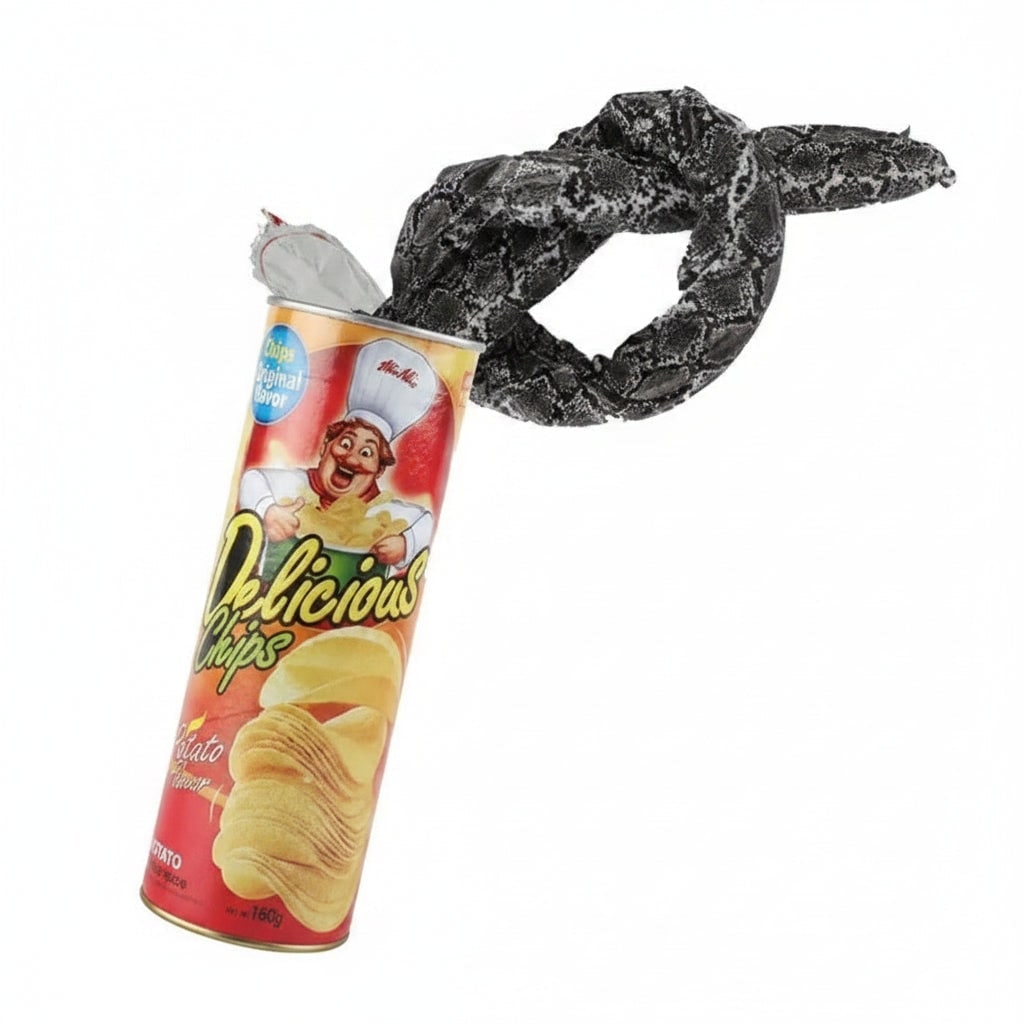 Boîte à surprise avec faux serpent à ressort