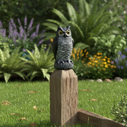 Statue décorative de hibou pour jardin