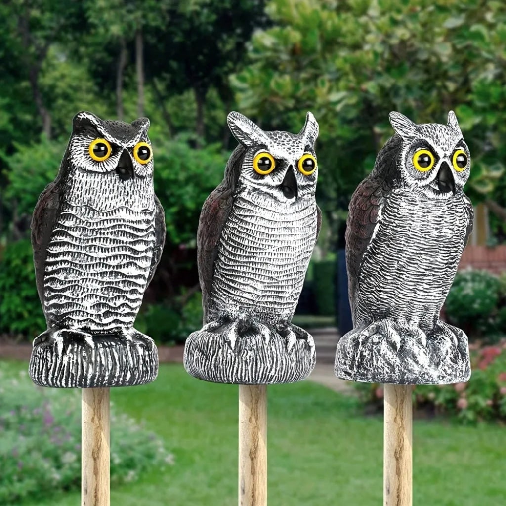 Statue décorative de hibou pour jardin