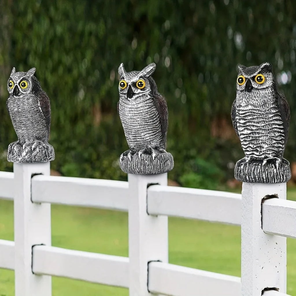 Statue décorative de hibou pour jardin