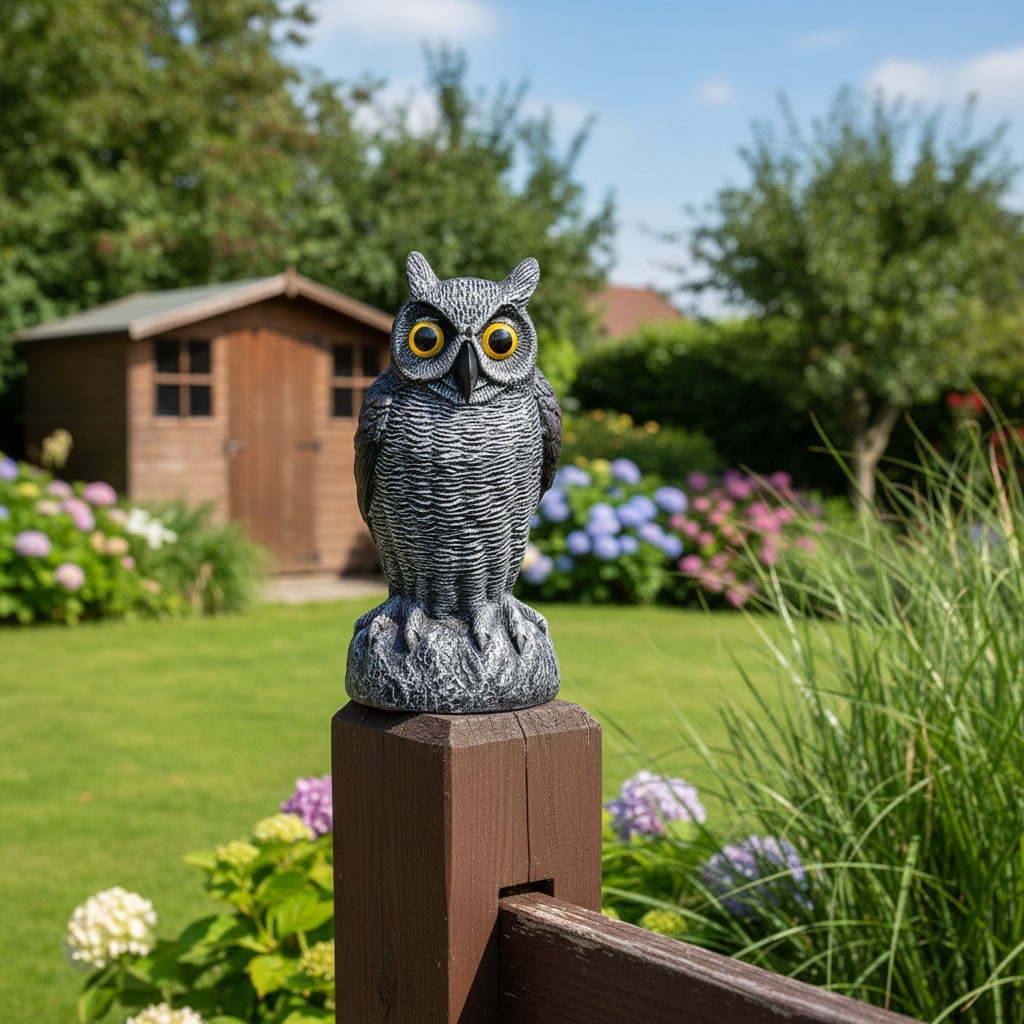Statue décorative de hibou pour jardin