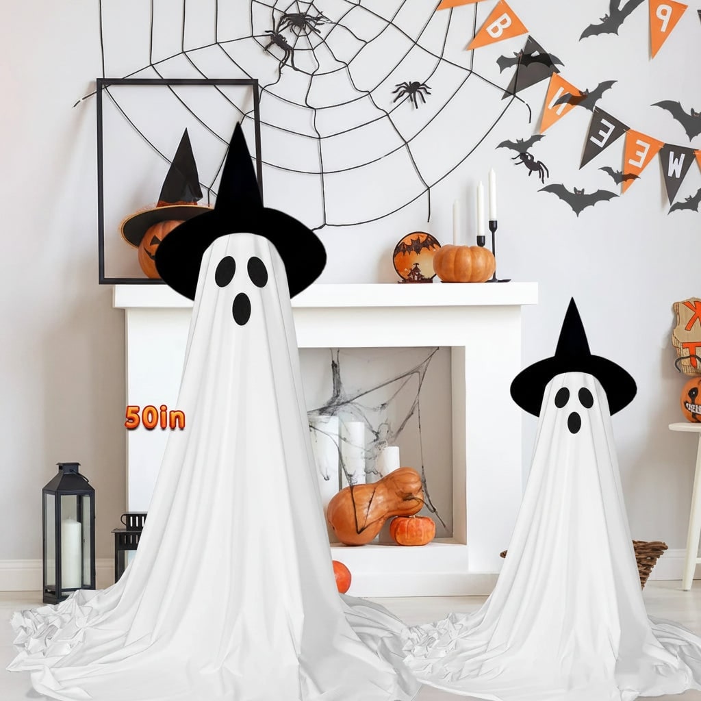 Décoration de fantôme lumineuse avec télécommande