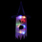 Décoration lumineuse fantôme avec chapeau et guirlande LED