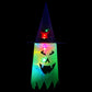 Décoration lumineuse fantôme avec chapeau et guirlande LED