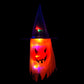 Décoration lumineuse fantôme avec chapeau et guirlande LED