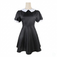 Déguisement gothique à robe noire et col blanc avec options perruque