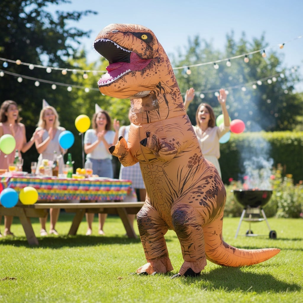 Costume de tyrannosaure gonflable intégral à ventilateur