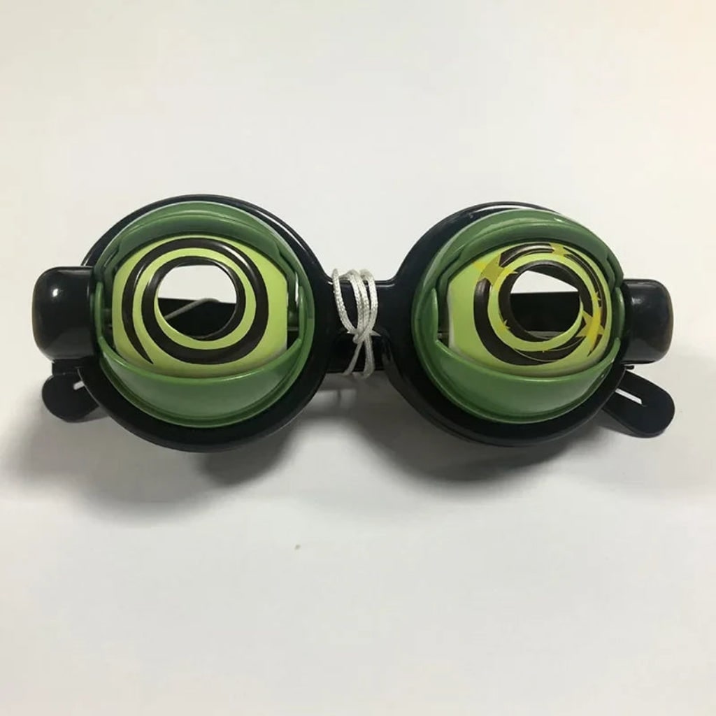 Lunettes fantaisie à yeux clignotants et commande par ficelle