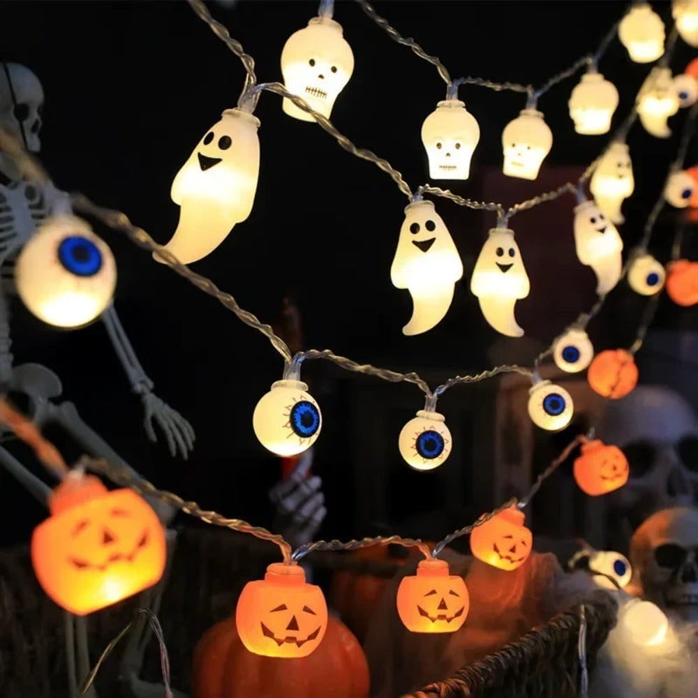 Guirlande LED d'Halloween à figures translucides