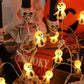 Guirlande lumineuse d'Halloween à LED blanc chaud