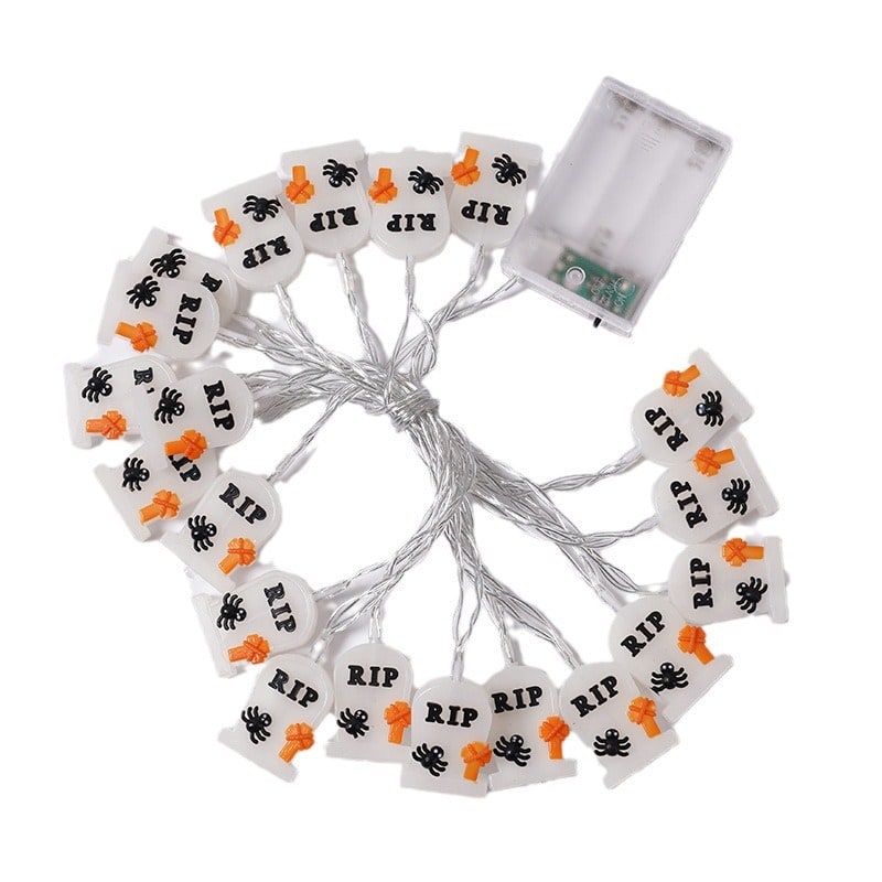 Guirlande lumineuse d'Halloween à LED blanc chaud