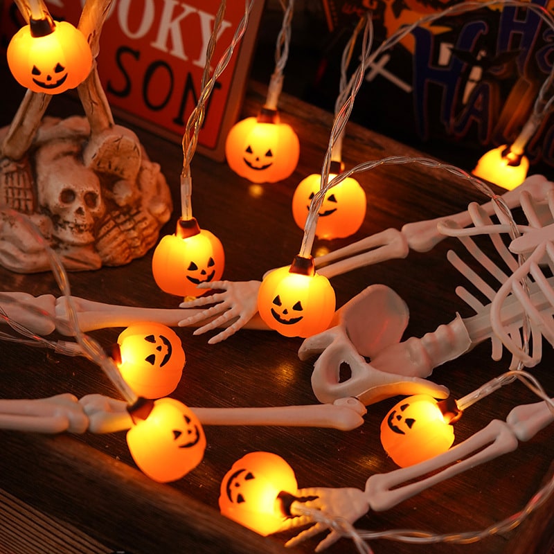 Guirlande lumineuse d'Halloween à LED blanc chaud