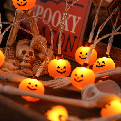 Guirlande lumineuse d'Halloween à LED blanc chaud