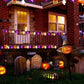 Guirlande LED d'Halloween à citrouilles, fantômes et chauves-souris