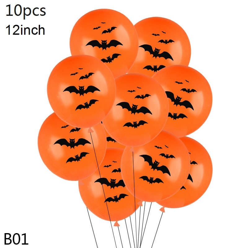 Ballons en latex imprimés sur le thème d'Halloween