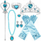 Accessoires de princesse avec diadème, baguette et gants