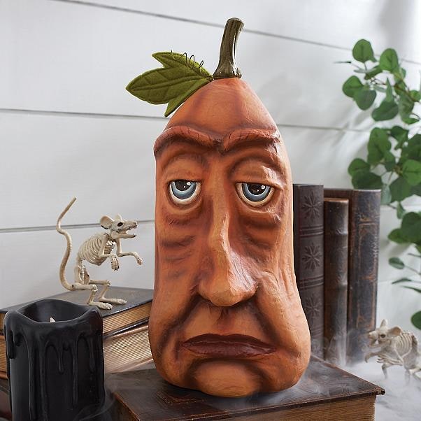 Figurines de citrouilles expressives en résine