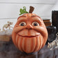 Citrouille décorative en résine à visage expressif