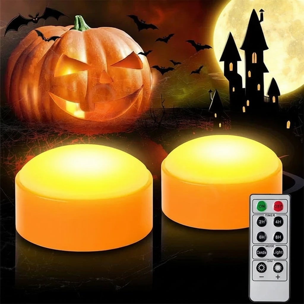 Lampe LED pour citrouille à télécommande et minuterie